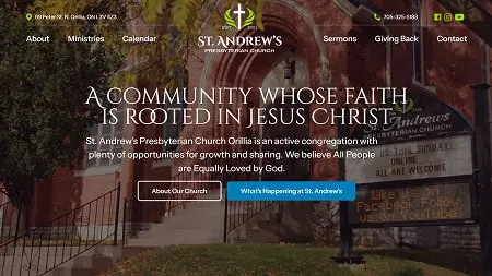 St. Andrews Presbyterian Church website thumbnail
